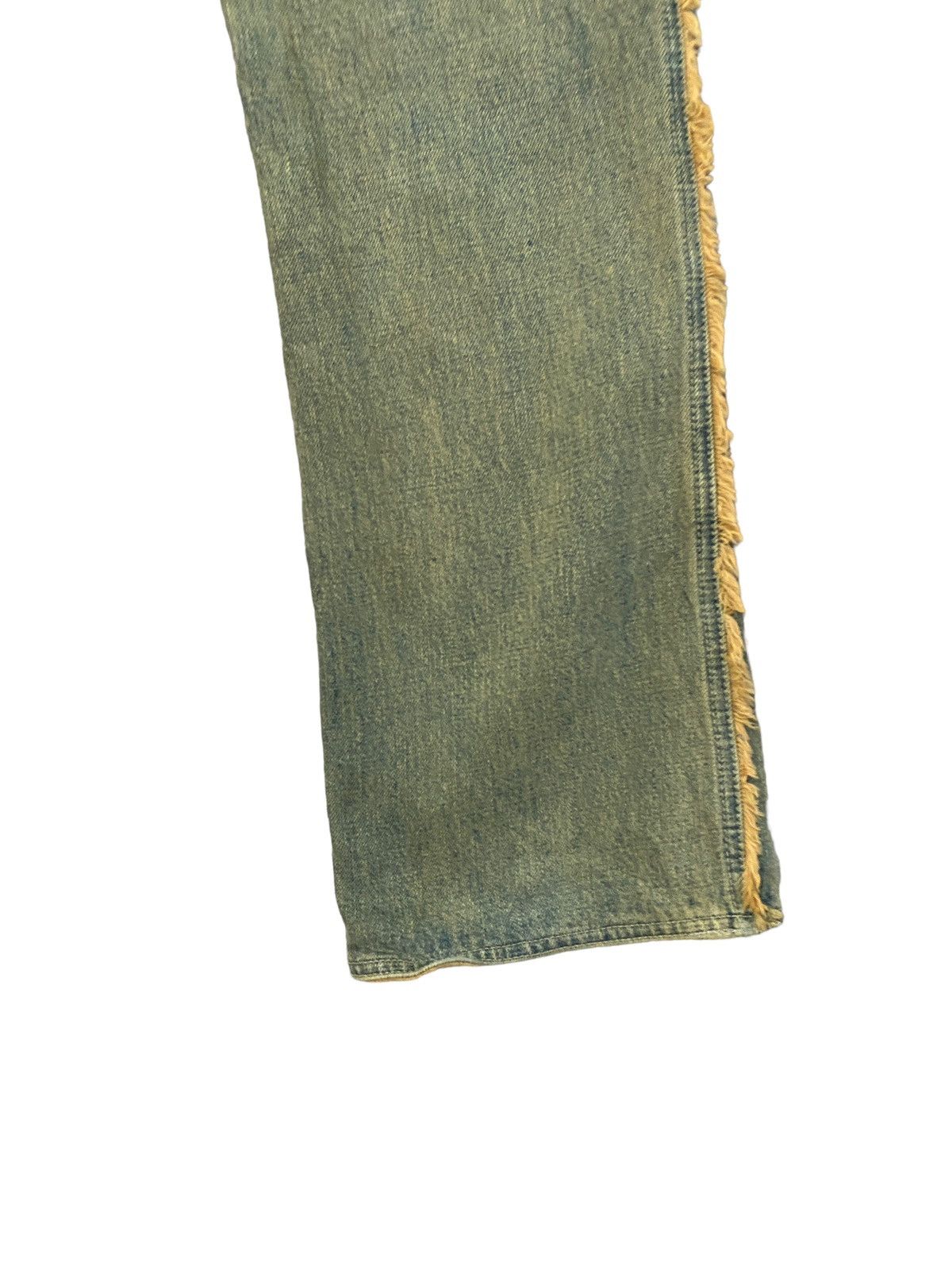 Japanese Brand Flare LIVRE CLAIRE Rare Fur Design Bootcut Denim Size US 29 - 14 Thumbnail