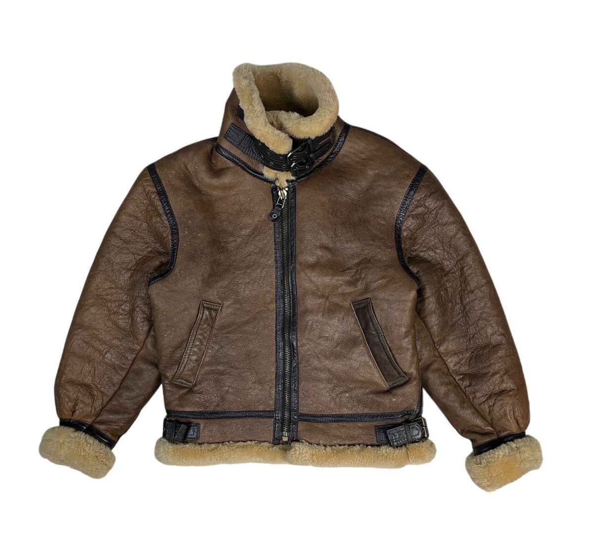Vintage Vintage B-3 Sheepskin Leather Coat Shearling Sherpa Jacket Size US S / EU 44-46 / 1 - 10 Thumbnail