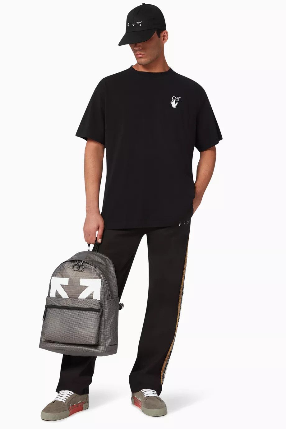Off-White Black Cut Here Arrows Oversized T-Shirt Size US M / EU 48-50 / 2 - 5 Thumbnail