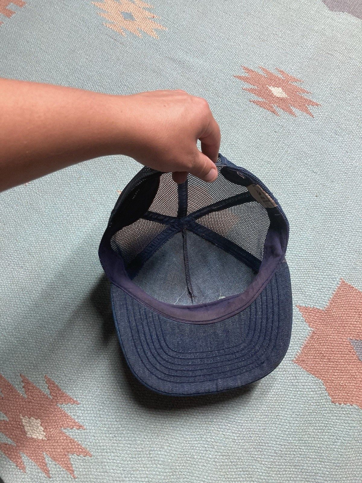 Vintage Vintage 80s trucker hat option action denim dark wash USA Size ONE SIZE - 5 Thumbnail