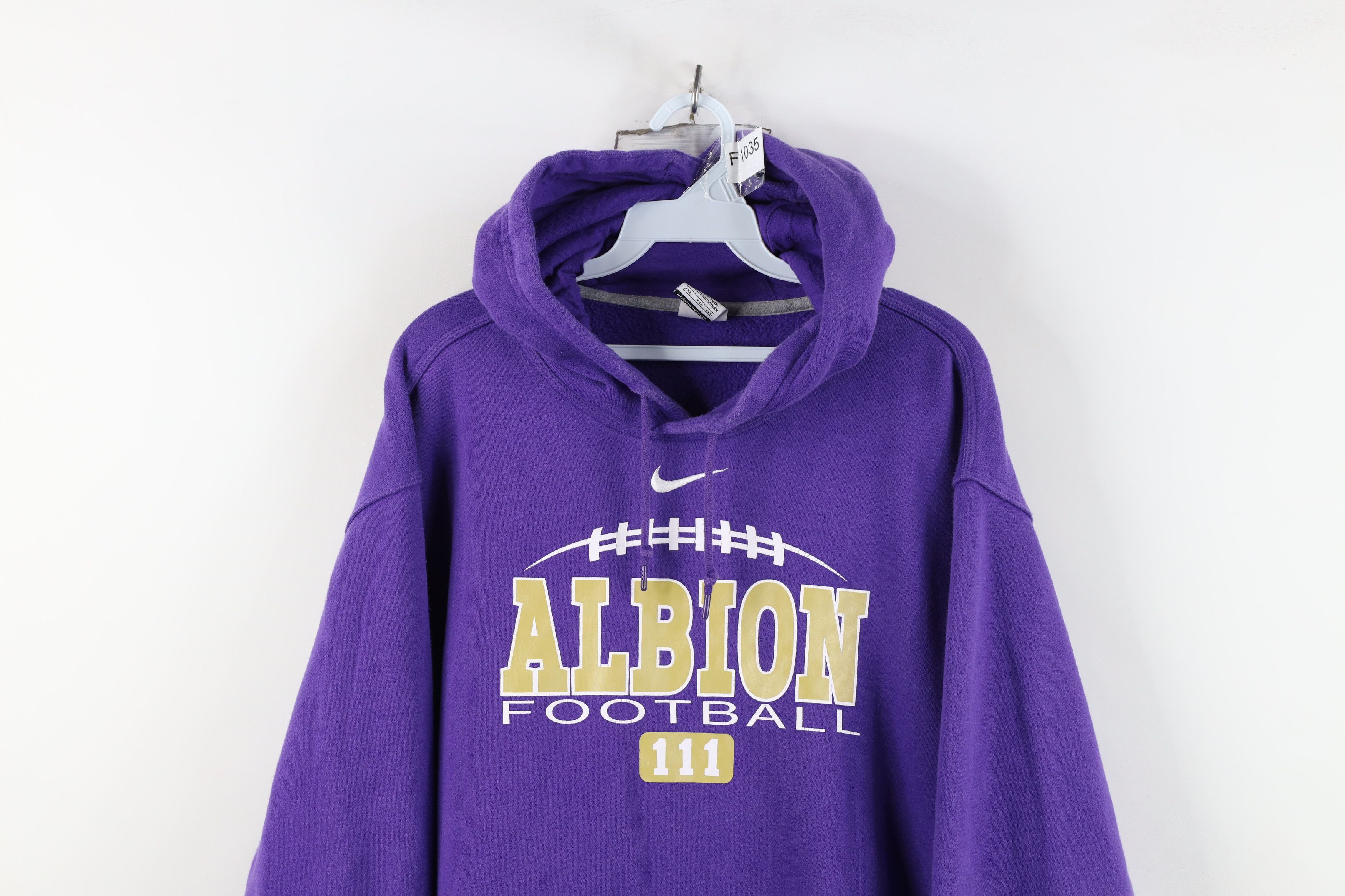 Nike Nike Swoosh Team Issued Albion University Football Hoodie Size US XXL / EU 58 / 5 - 2 Thumbnail