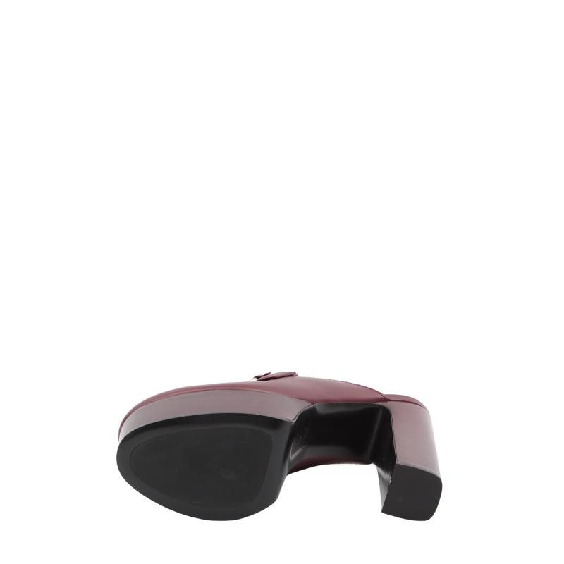 Gucci oc11z0226 Women's Platform Mule With Horsebit In Burgundy Size US 10 / IT 40 - 4 Thumbnail