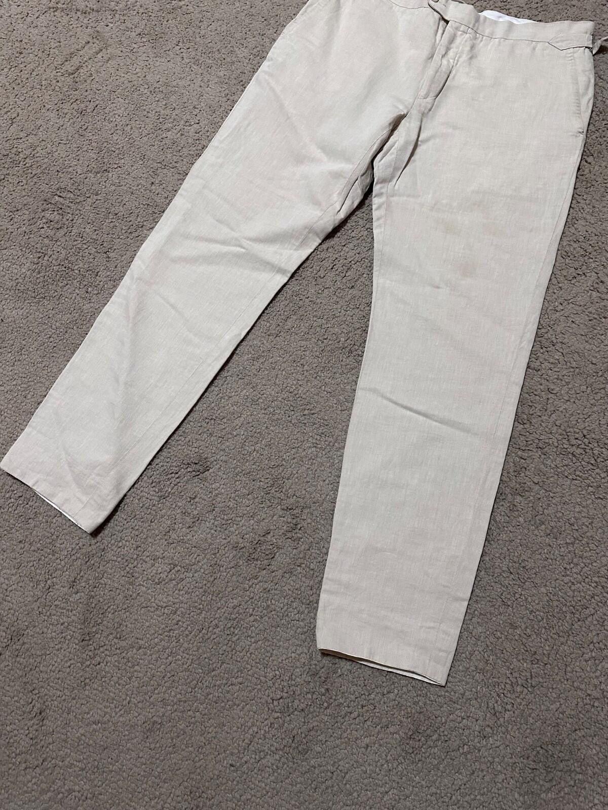 Suitsupply SuitSupply Brescia Turn Up Slim Fit Pants Cotton Mens Sz 52 Size US 44 / EU 60 - 2 Thumbnail