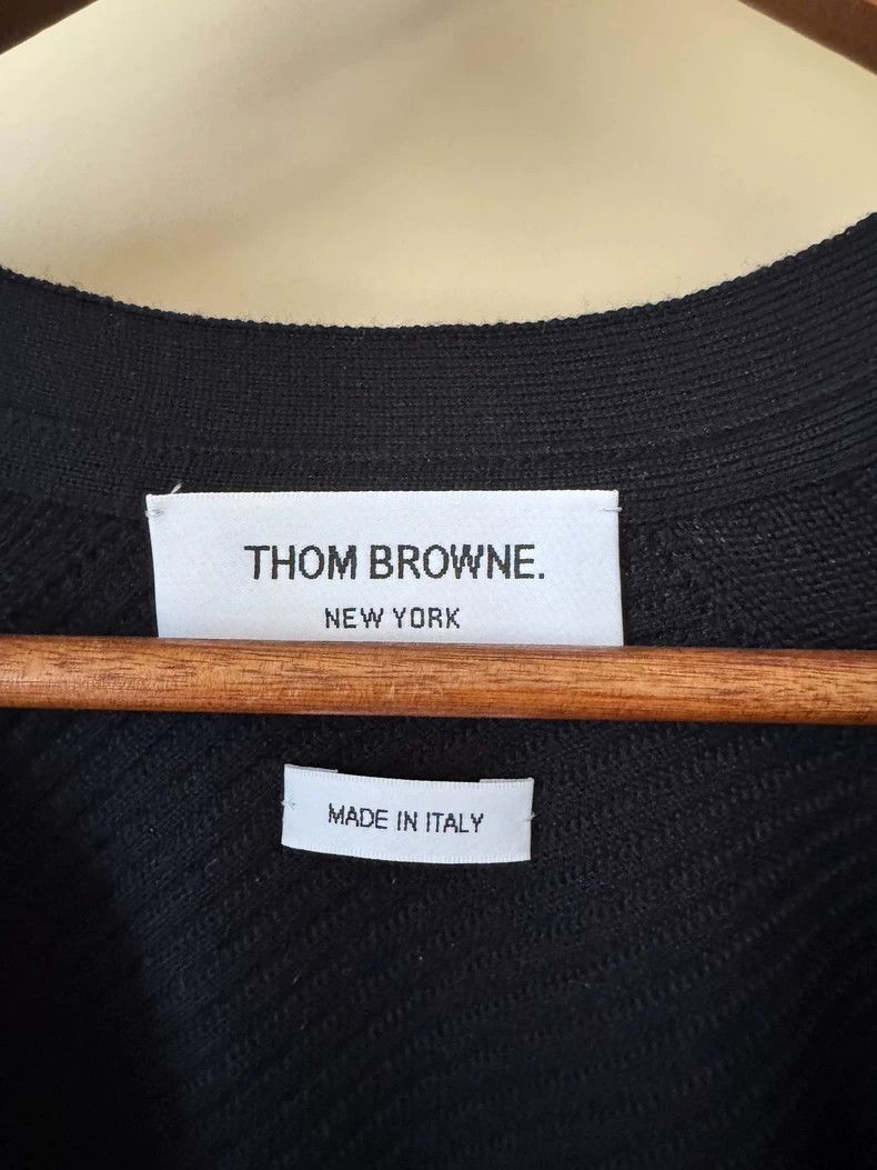 Thom Browne Thom browne Tibetan green four-striped wool knitted cardiga Size US L / EU 52-54 / 3 - 5 Thumbnail