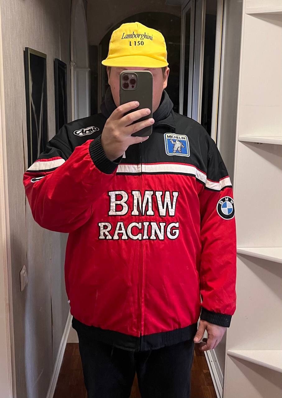 Vintage Vintage 90s BMW Racing Team Jacket Size XL Two side Size US XL / EU 56 / 4 - 17 Thumbnail