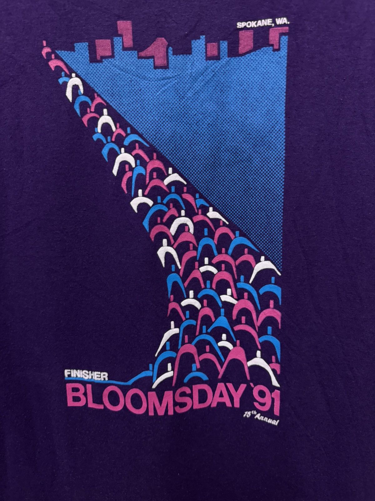 Nike × Vintage Vintage Nike Bloomsday 91 Finisher Running History T shirt Size US XXL / EU 58 / 5 - 2 Thumbnail