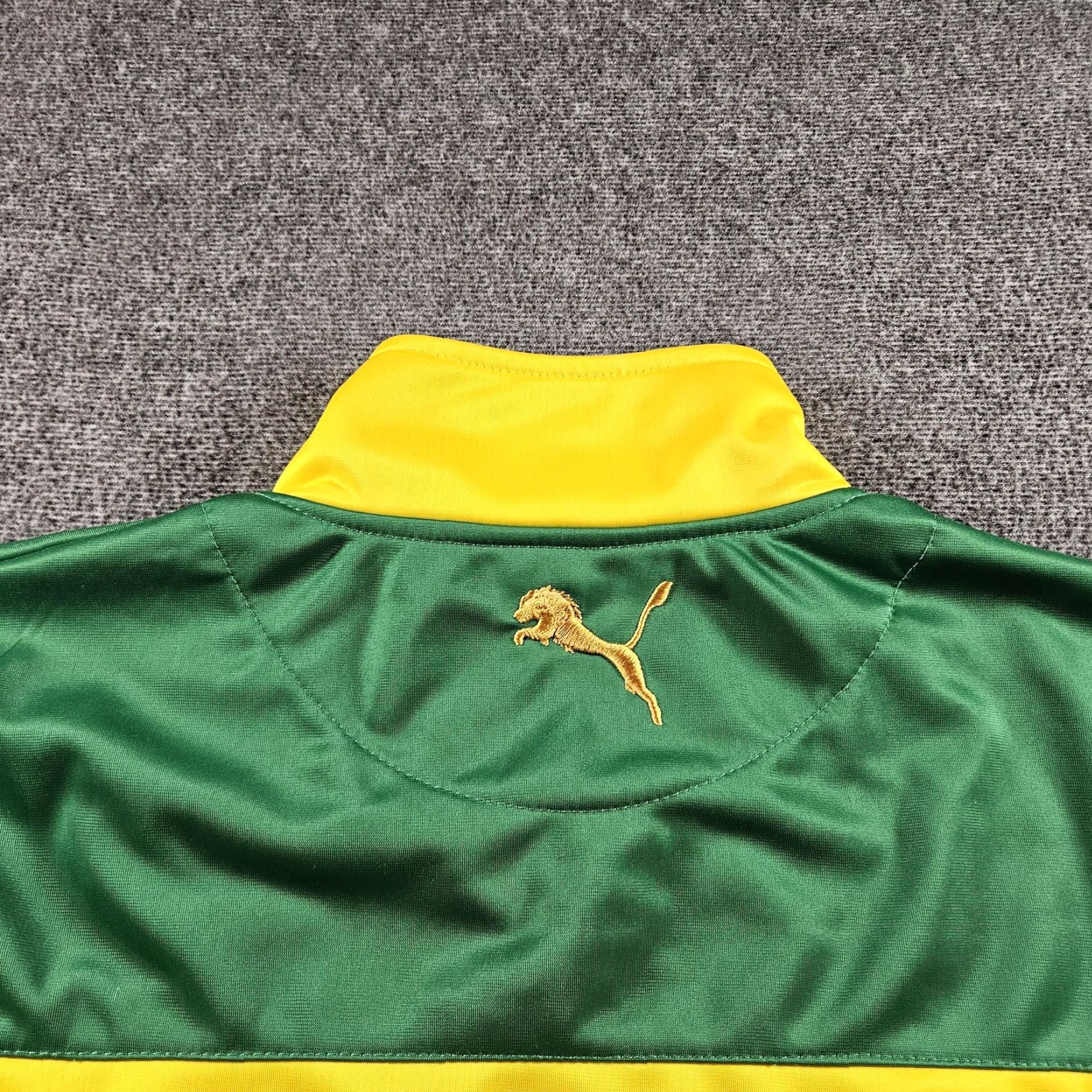 Puma PUMA Jacket Mens L Green Jamaica Track Full Zip Colorblock Polyester Size US L / EU 52-54 / 3 - 7 Thumbnail