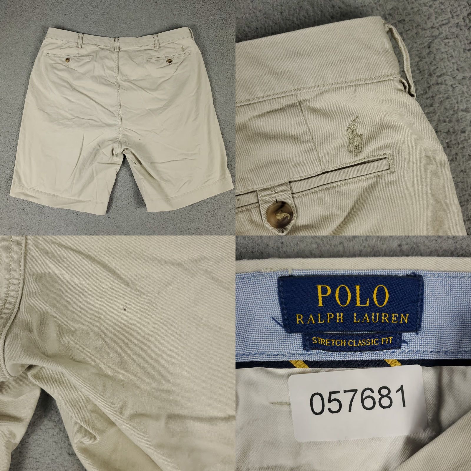 Ralph Lauren Ralph Lauren Chino Shorts Mens Size 42 Beige Cotton Flat Front Pony Logo Casual *STAINED* Mens Size US 42 / EU 58 - 8 Thumbnail