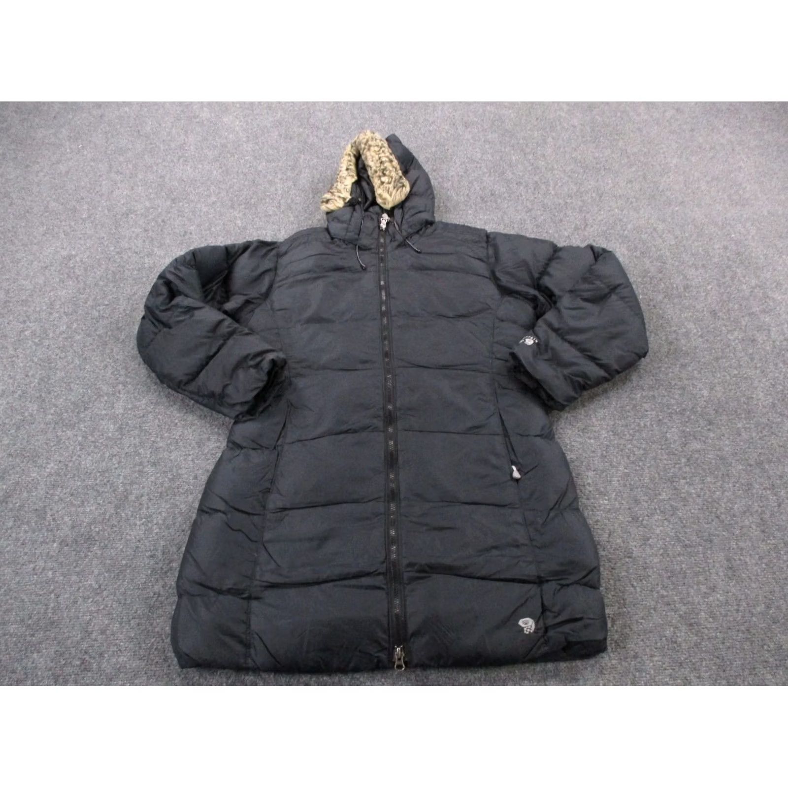 The Mountain Mountain Mountain Hard Wear Jacket Womens M Black Down Hooded Parka Puffer Casual Wind-Resistant Zip Pockets Lining Nylon Front Zip Hoodie Womens Size M / US 6-8 / IT 42-44 - 2 Thumbnail