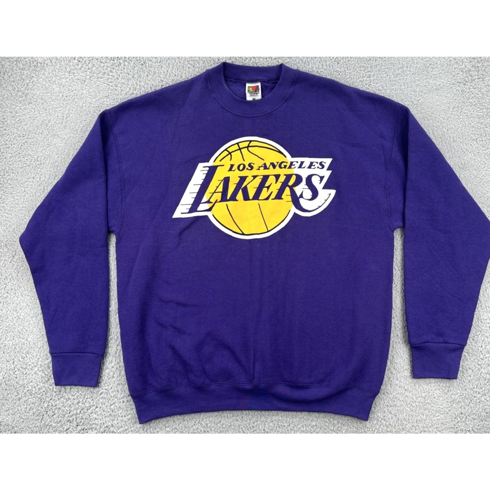 Fruit Of The Loom VINTAGE Fruit of the Loom Mens XL Purple Crew Neck Sweatshirt Los Angeles Lakers 90s Shirt Mens XL Purple 90s Sports LEGO Size US XL / EU 56 / 4 - 2 Thumbnail