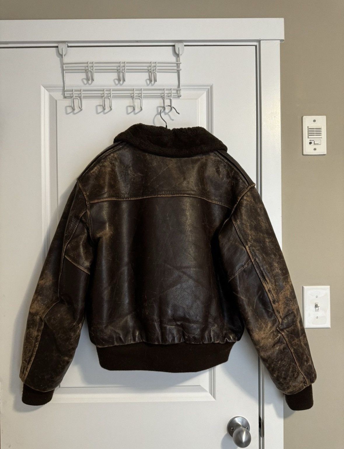 Vintage Vintage Real Shearling Leather Bomber Jacket Size US M / EU 48-50 / 2 - 2 Thumbnail
