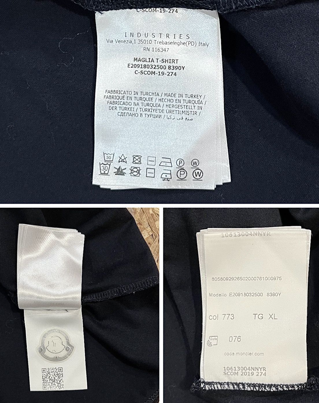 Moncler MONCLER MAGLIA DOUBLE LOGO GRAPHIC DARK BLUE TSHIRT Size XL / US 12-14 / IT 48-50 - 6 Thumbnail