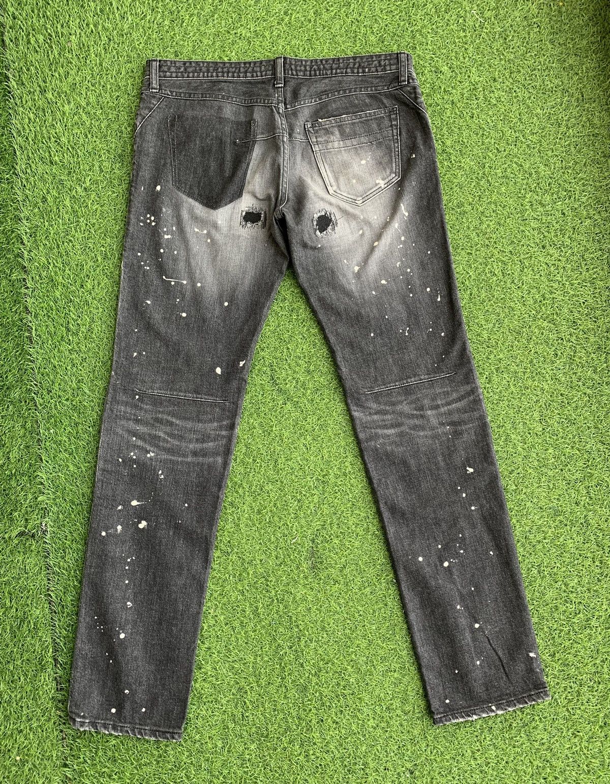 Number (N)ine 🔥Number (N) Distressed Splatter Denim Jeans Size US 32 / EU 48 - 12 Thumbnail