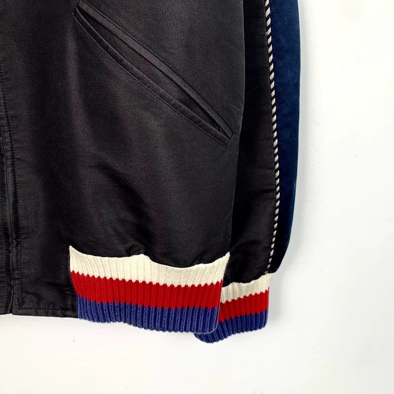 Gucci Gucci Black tiger embroidery mulberry silk zipper long-slee Size US M / EU 48-50 / 2 - 4 Thumbnail