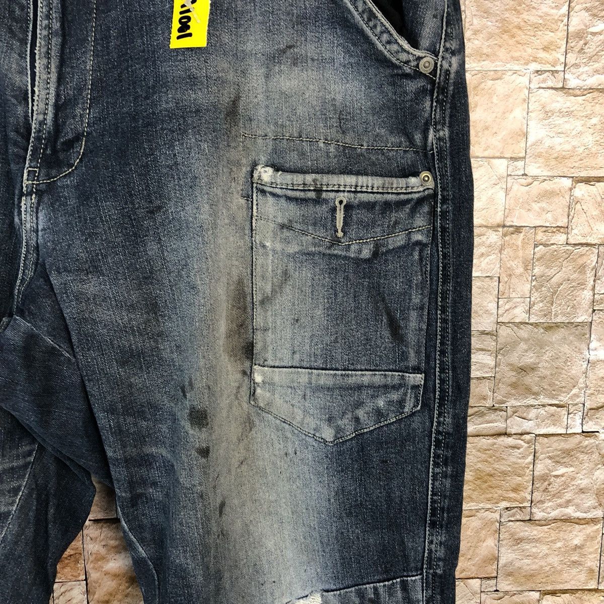 Japanese Brand Japanese Brand Blue Cargo Distressed Denim Pants #A1001 Size US 37 - 9 Thumbnail