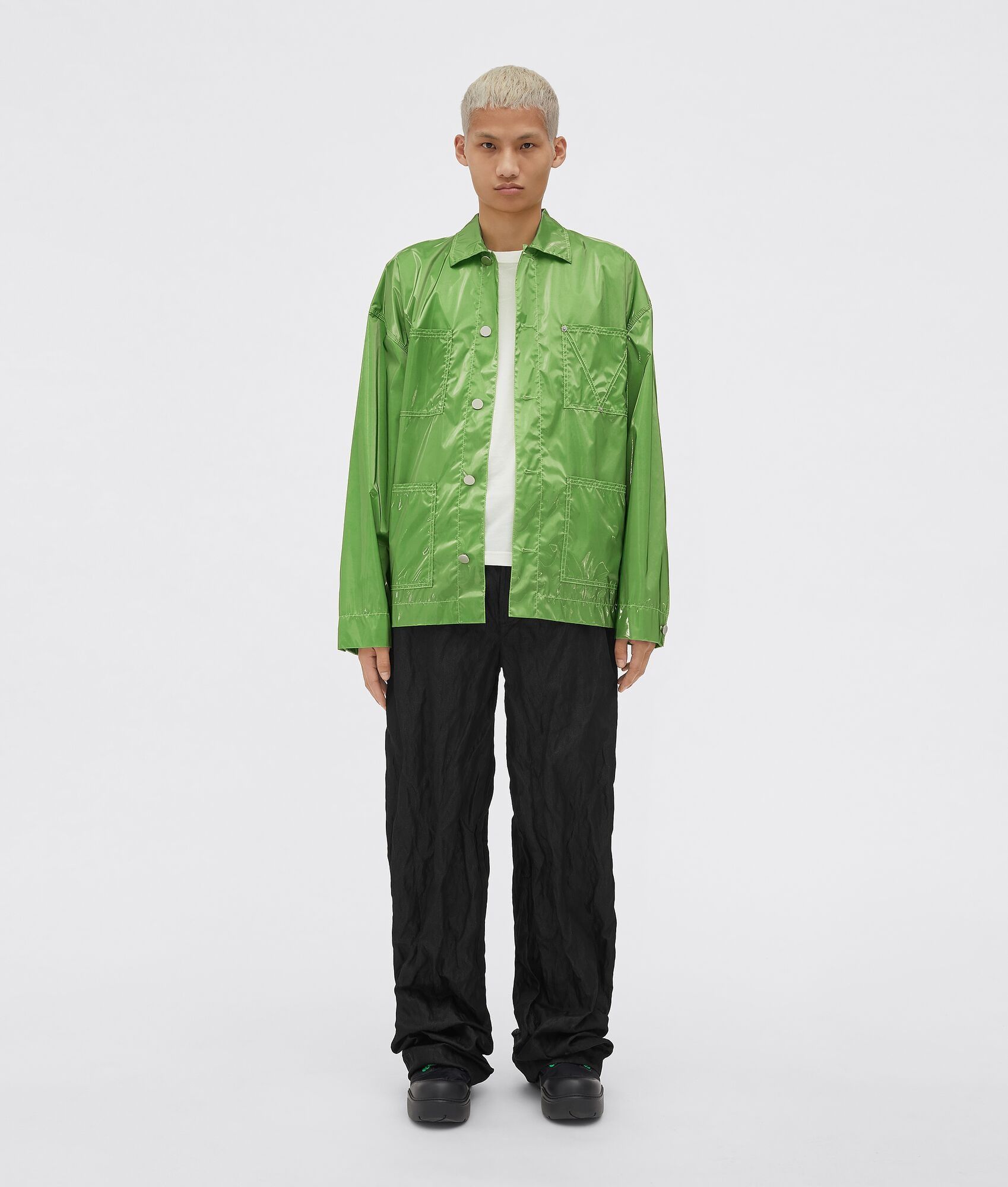 Bottega Veneta o1w1db10325 Jacket in Acid Green Size US M / EU 48-50 / 2 - 1 Thumbnail