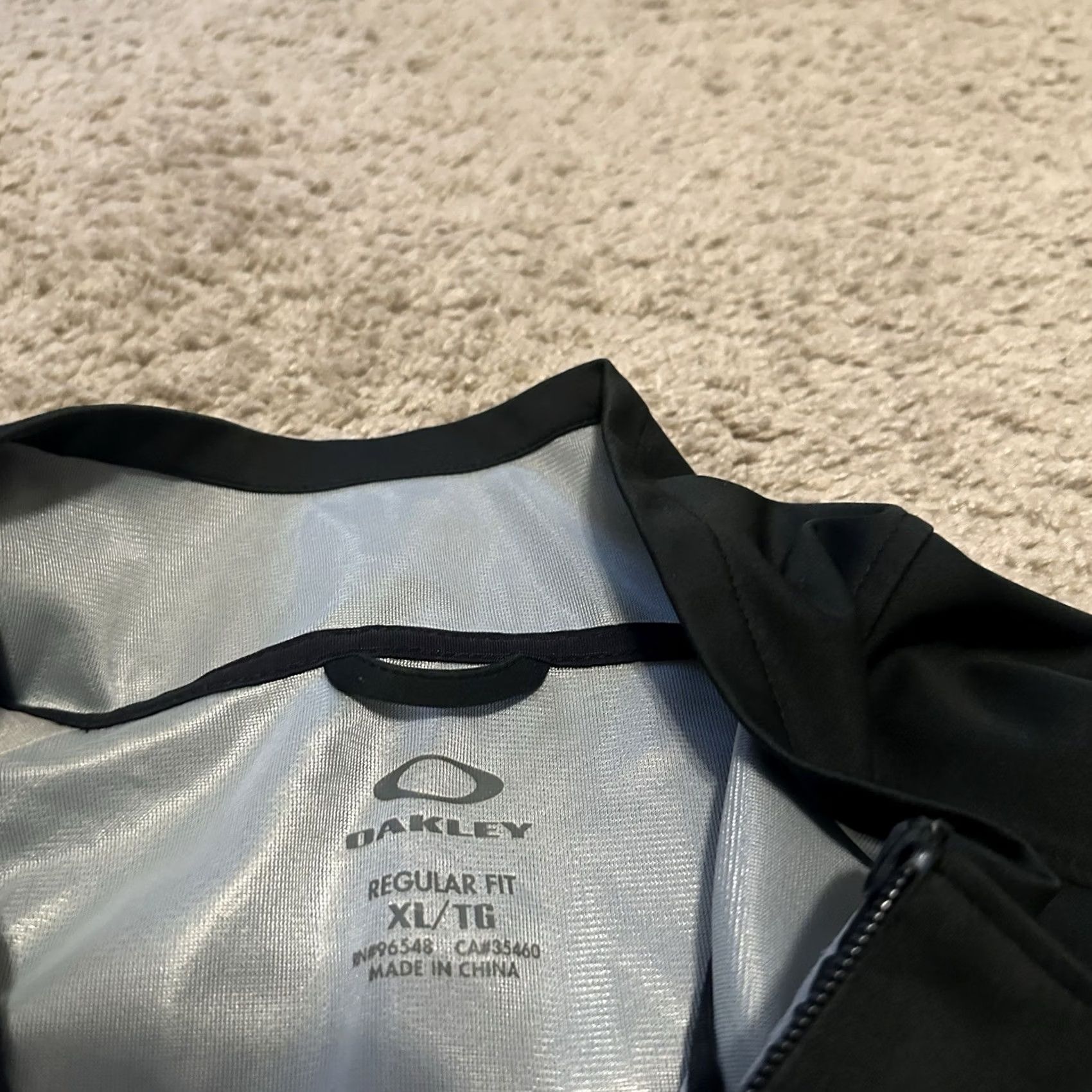 Oakley Oakley Windbreaker Jacket Men XL Full Zip Outdoor Hiking Black Size US XL / EU 56 / 4 - 3 Thumbnail