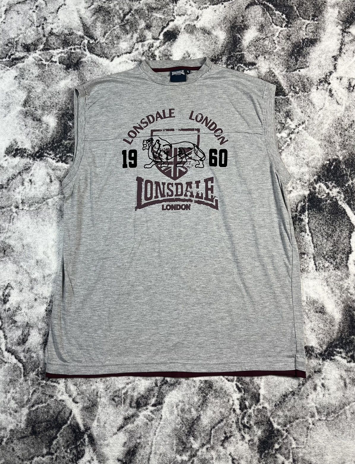 Lonsdale Lonsdale London Sleeveless Tee Grey Big Logo Size US XL / EU 56 / 4 - 1 Thumbnail