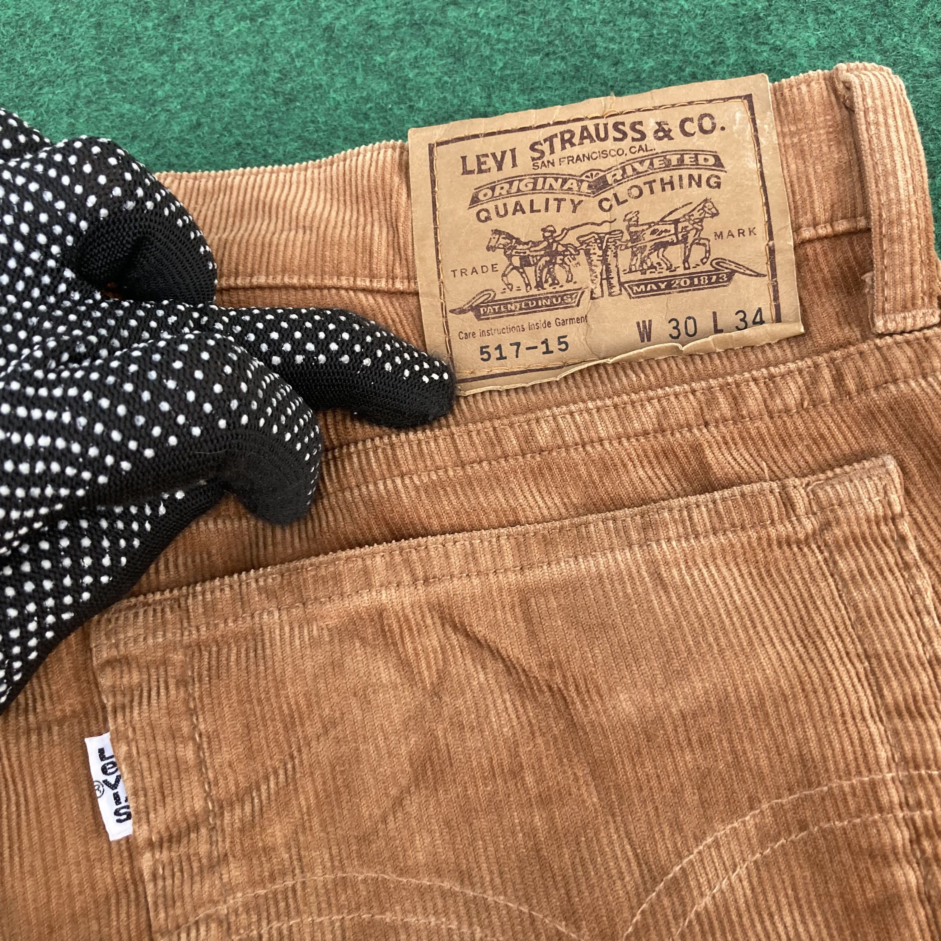 Designer × Levi's × Vintage Vtg Levis 517 Corduroy Sz 29 Bootcut Flared Faded Jeans Size US 29 - 9 Thumbnail