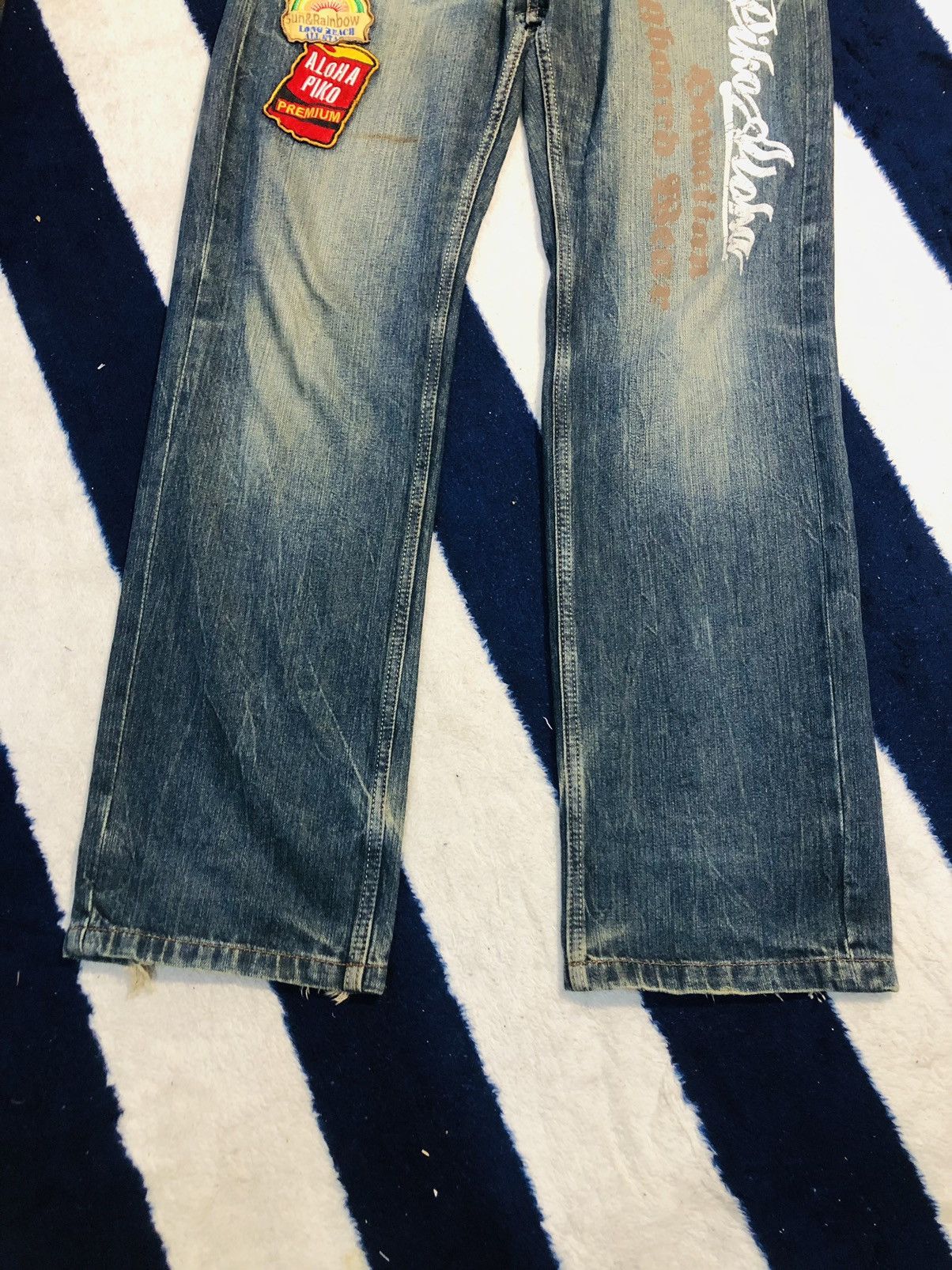 Japanese Brand × Vintage Piko aloha Jeans (1) Size US 31 - 4 Thumbnail