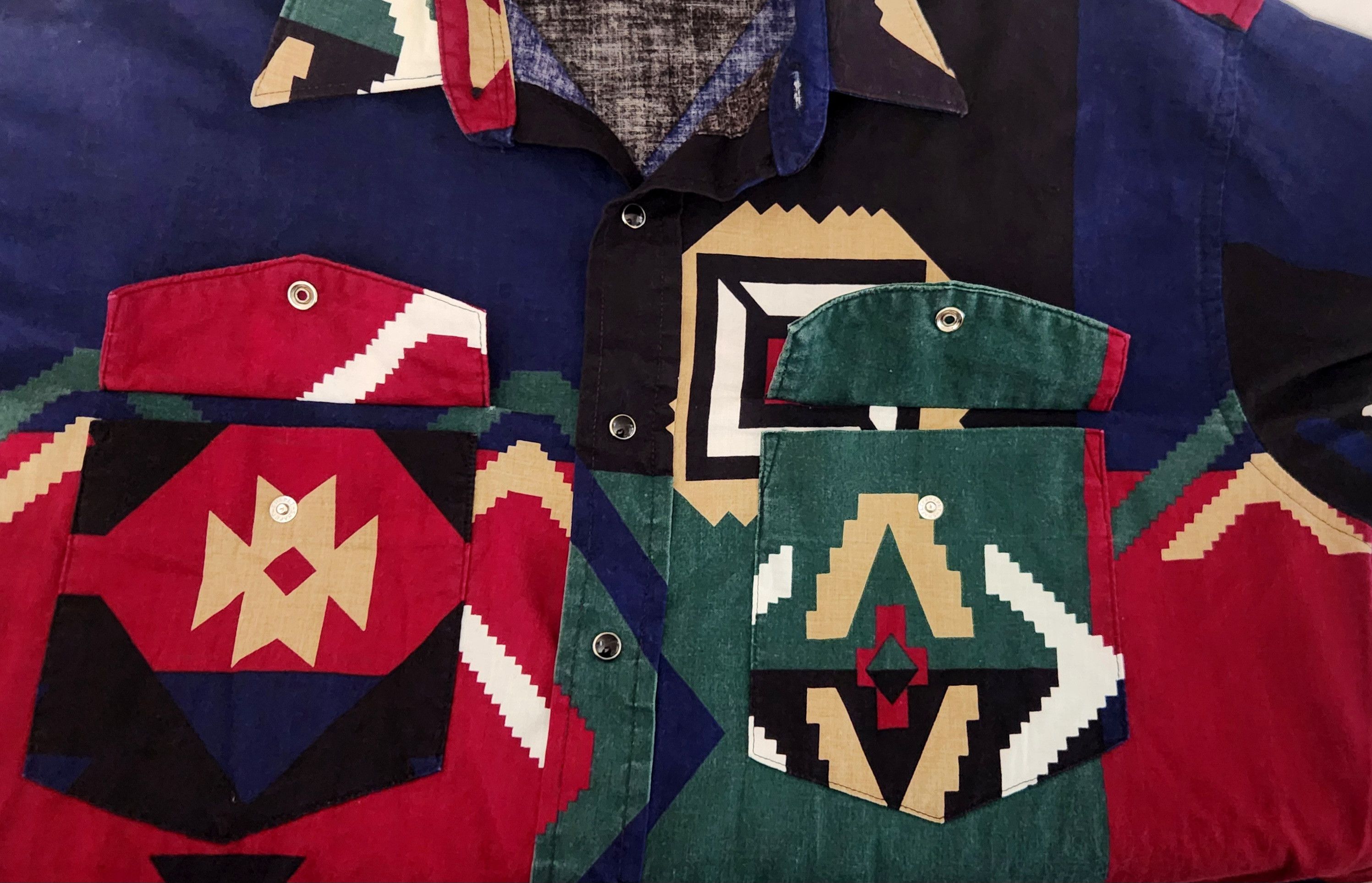 Vintage × Wrangler Wrangler Vintage Western Navajo Aztec Southwestern SZ Large Size US L / EU 52-54 / 3 - 8 Thumbnail