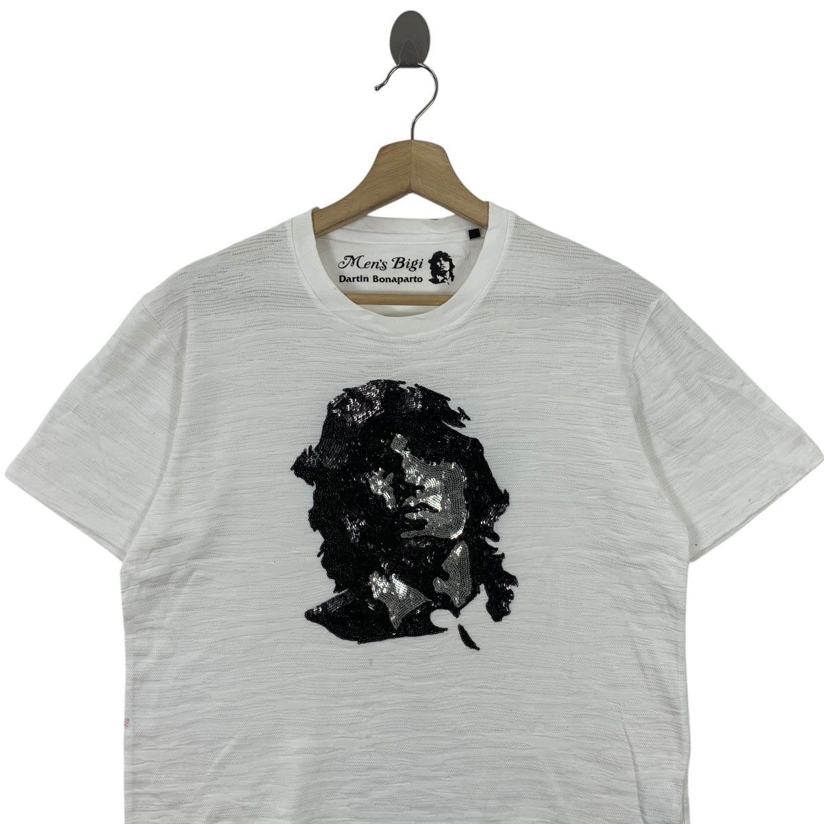 Vintage DARTIN BONAPARTO x BIGI Sequined Jim Morrison Tee Shirt Size US M / EU 48-50 / 2 - 2 Thumbnail