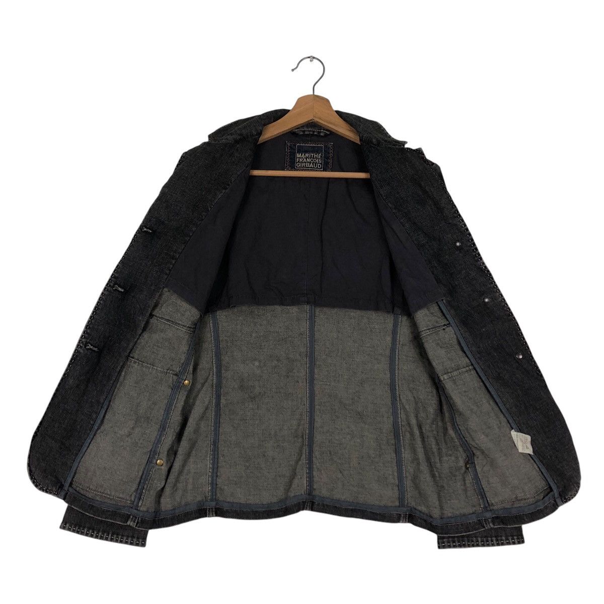 Marithe + Francois Girbaud 📌Cropped Chore Biker Jacket Denim Marithe Francois Girbaud Size US M / EU 48-50 / 2 - 14 Thumbnail