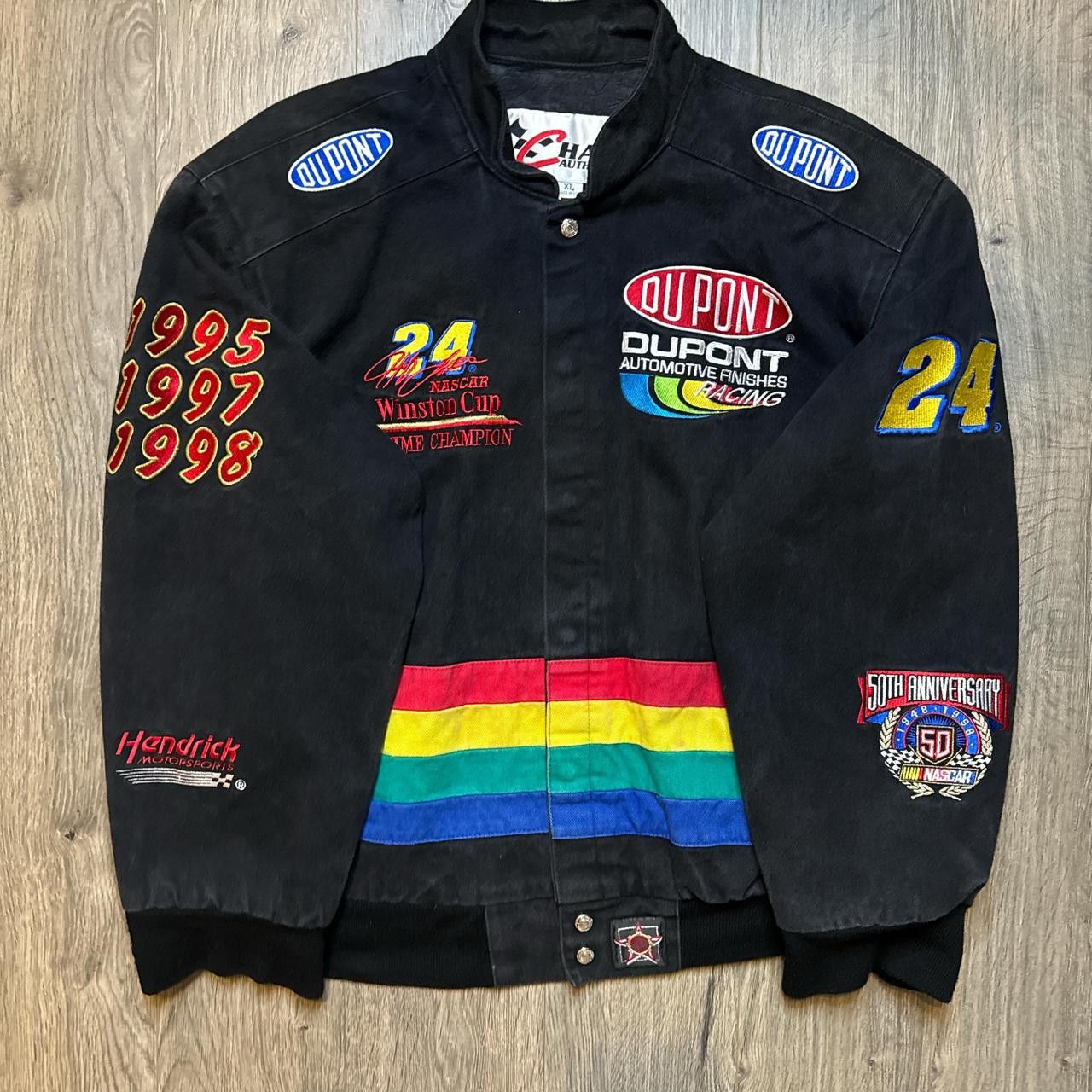 ジャケット・アウター 90s chase anthentics racing jacket usa Vintage Chase Authentics NASCAR Jeff Gordon Dupont Hendrink