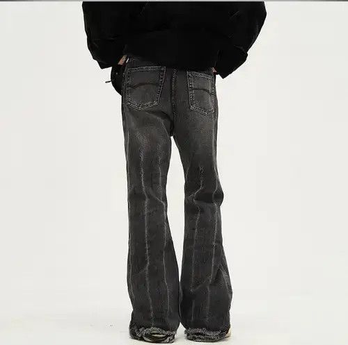 VIBE Faded Black Ripped Flare jeans Size US 32 / EU 48 - 4 Thumbnail