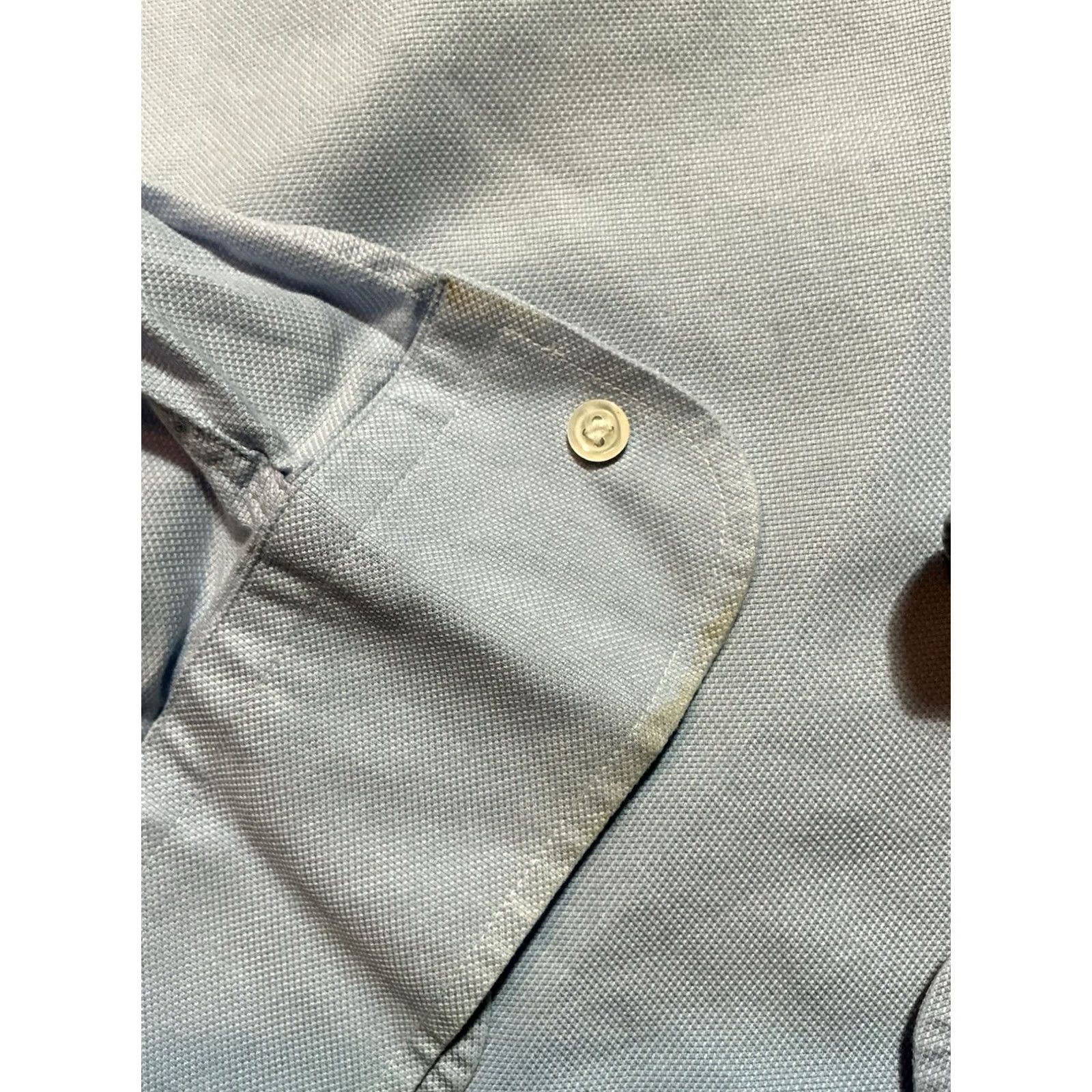 Armani Armani Collezioni Dress Shirt Blue Button Front Pocket XL Mens 16.5/42 Made In Italy Regular Size XXL Size 46R - 7 Thumbnail