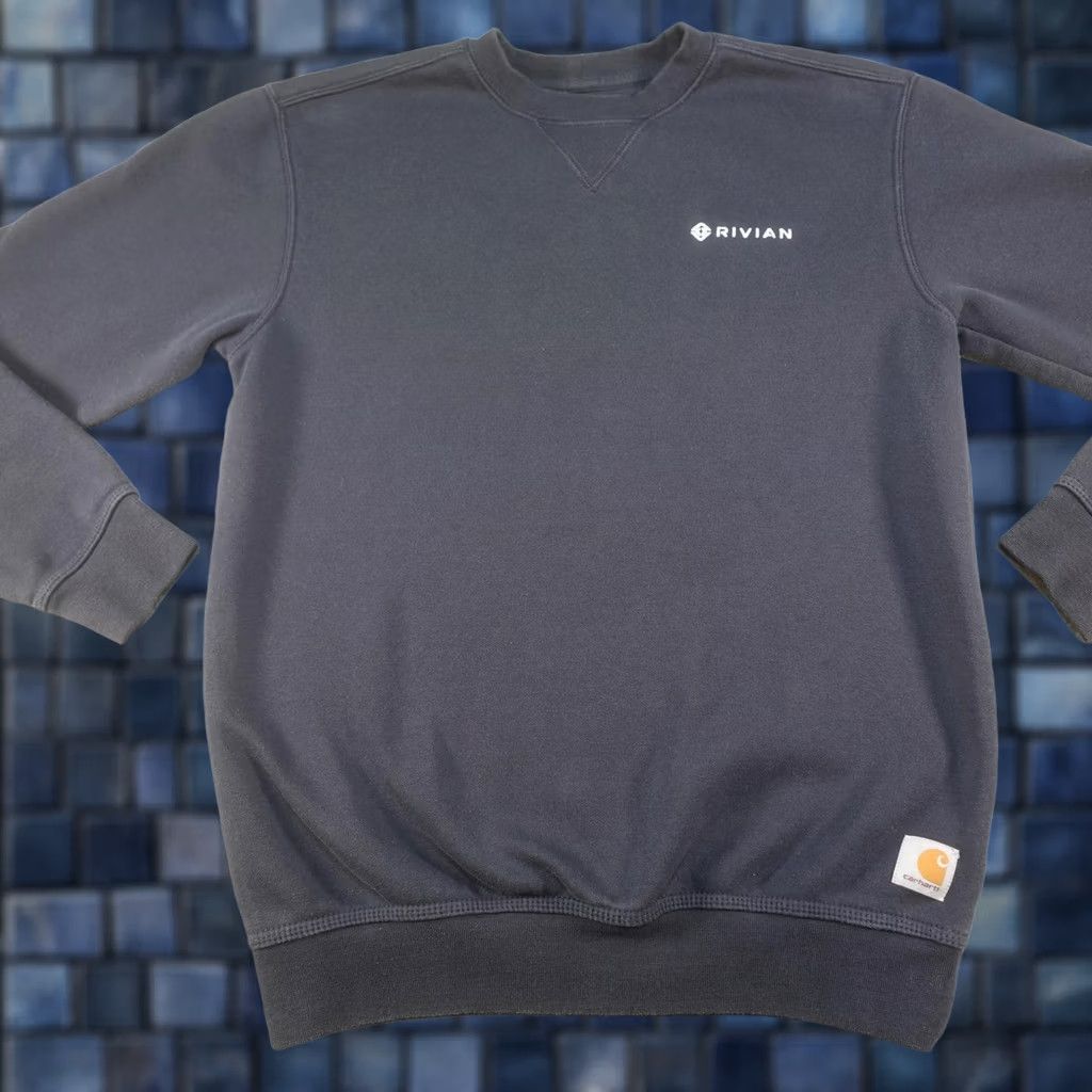 Carhartt Carhartt Sweatshirt Mens S Blue Electric Rivian Fleece Original Fit Crew Neck Graphic Print Logo Size US S / EU 44-46 / 1 - 1 Thumbnail