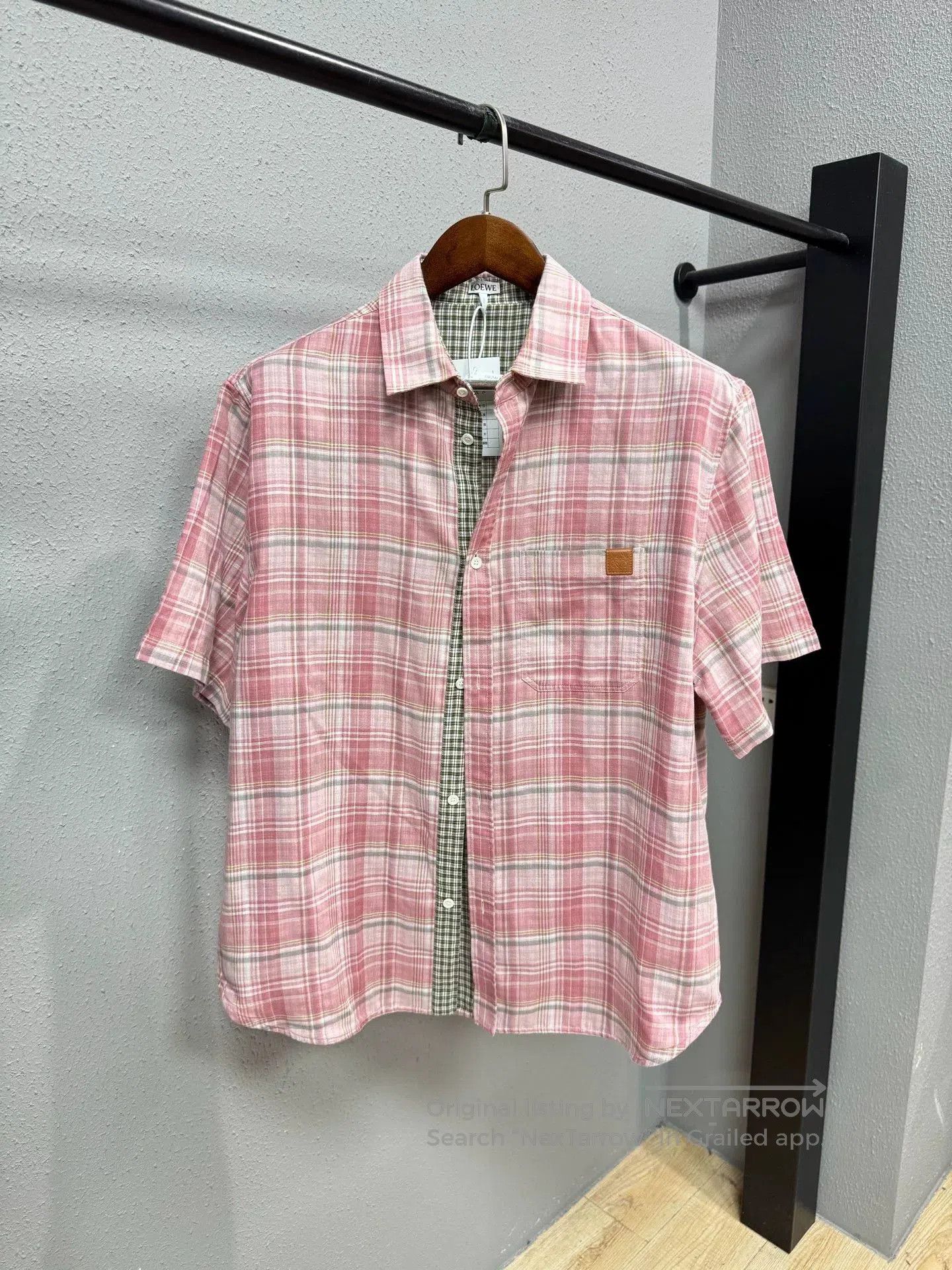 Loewe Loewe Pink Plaid Short Sleeve Shirt. Size M / US 6-8 / IT 42-44 - 1 Thumbnail