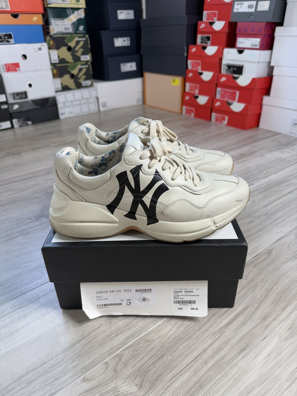 Gucci NY Yankee Rhyton Sneaker Size US 8.5 / EU 41-42 - 1 Thumbnail