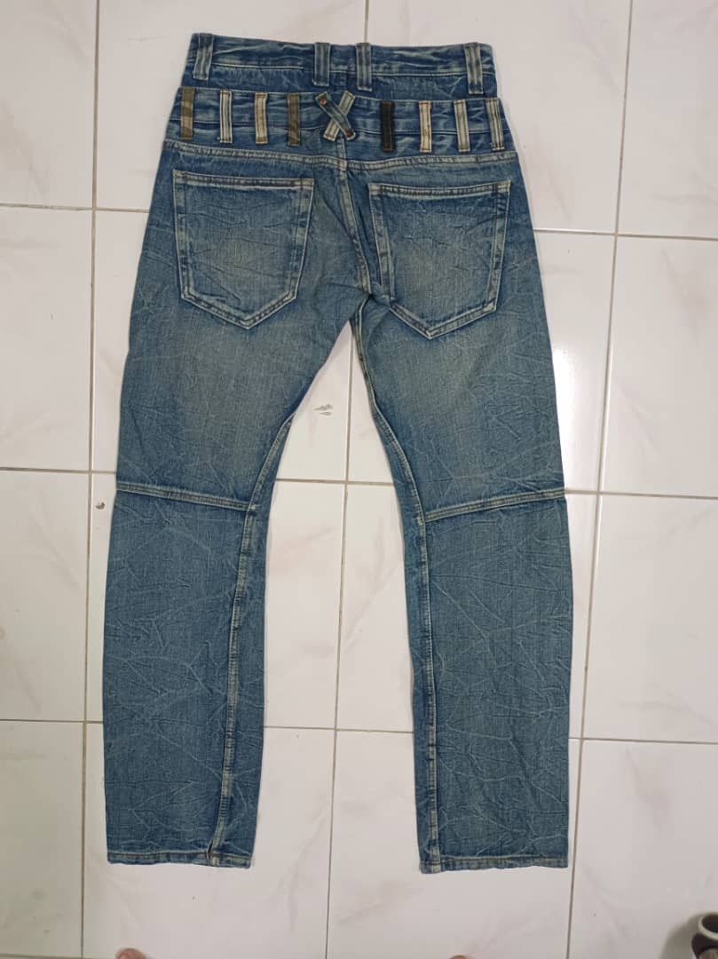 If Six Was Nine Vtg Jack Serika Double Waist Seditionaries Punk Denim Pants Size US 29 - 1 Thumbnail