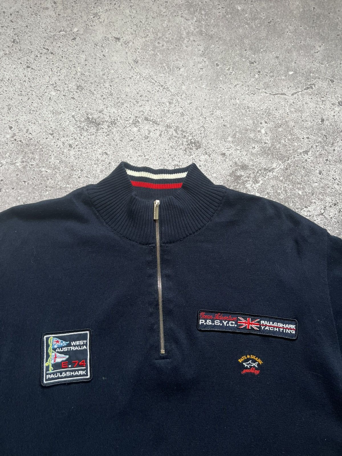 Paul & Shark Paul & Shark Premium 1/3 zip Cotton Sweater Size US XL / EU 56 / 4 - 8 Thumbnail