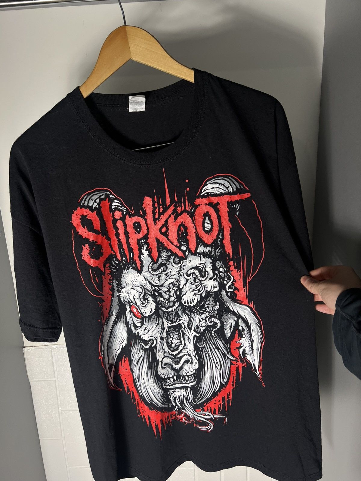 Band Tees VINTAGE SLIPKNOT GOAT WORLD TOUR ROCK T-SHIRT METAL Y2K 90s Size US XXL / EU 58 / 5 - 6 Thumbnail