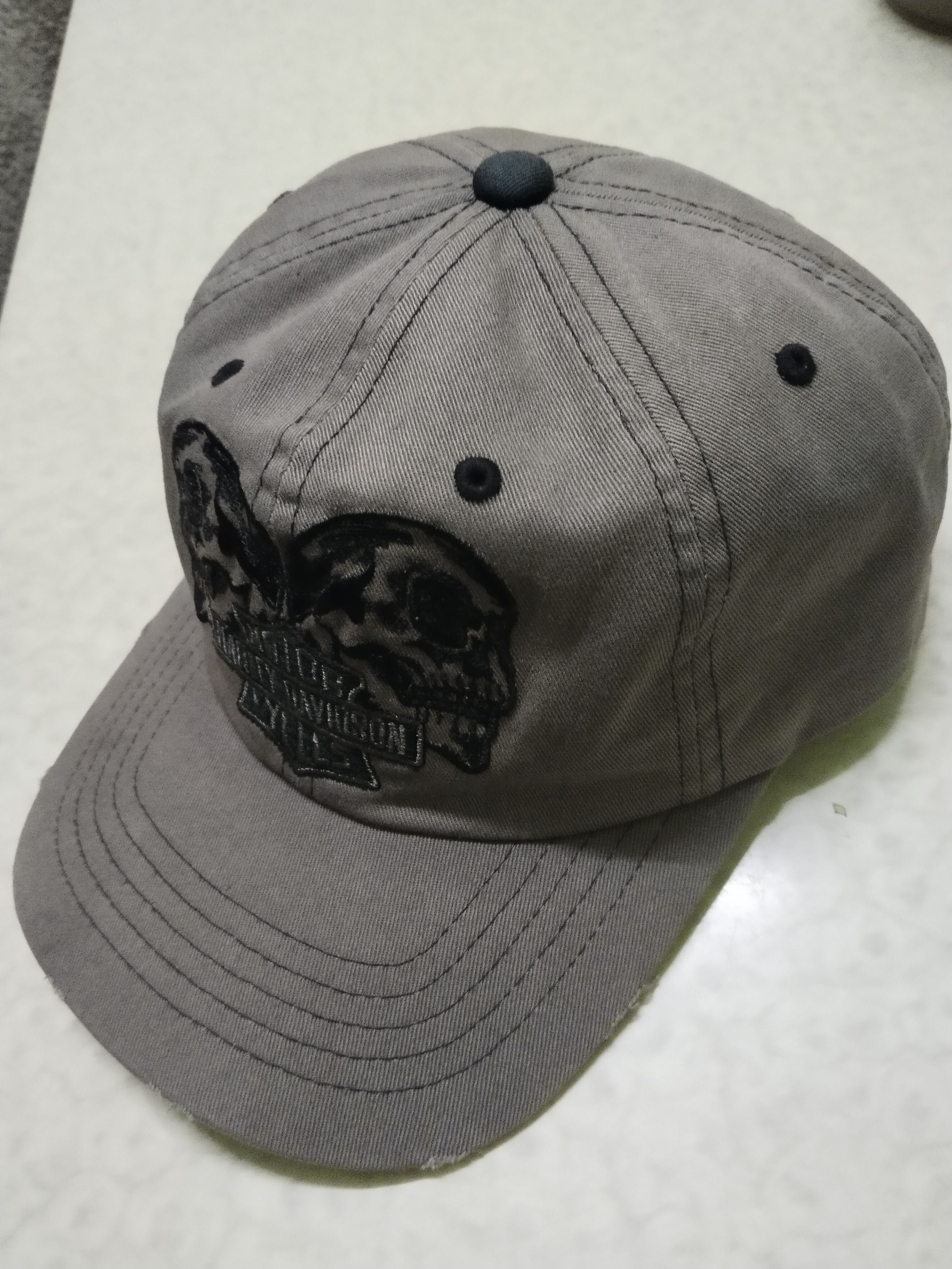 Harley Davidson × Vintage SKULLS HARLEY DAVIDSON VINTAGE WITH DISTRESSED STYLE Size ONE SIZE - 3 Thumbnail