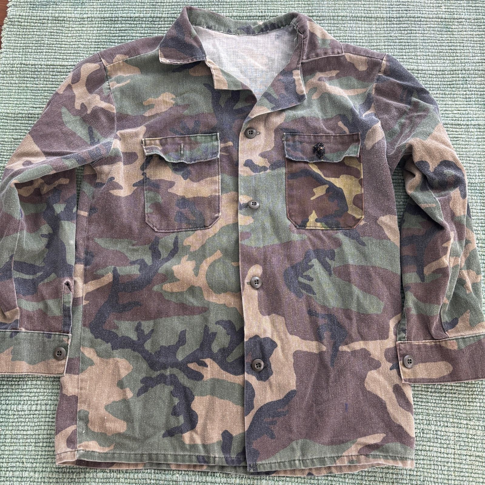 Vintage Vintage Cotton Camo US Marines Military Button Up Shirt Sz L Size US L / EU 52-54 / 3 - 2 Thumbnail