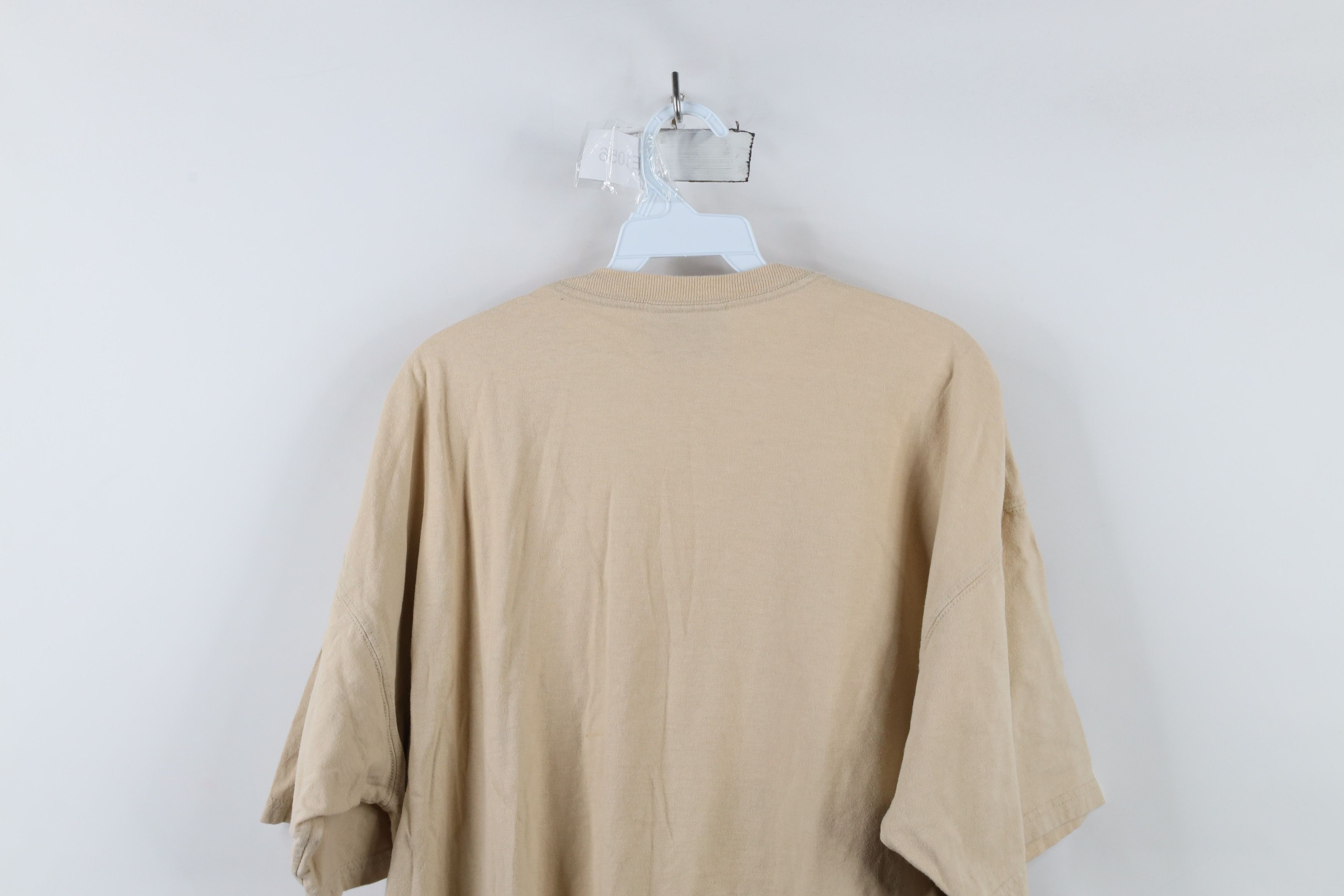 Russell Athletic × Vintage Vintage 90s Russell Athletic Blank Cotton T-Shirt Beige Tan Size US XL / EU 56 / 4 - 12 Thumbnail