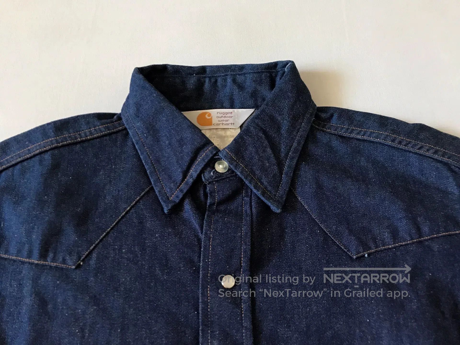 Carhartt 90s Carhartt SU008 Western Denim Shirt. Size US M / EU 48-50 / 2 - 5 Thumbnail