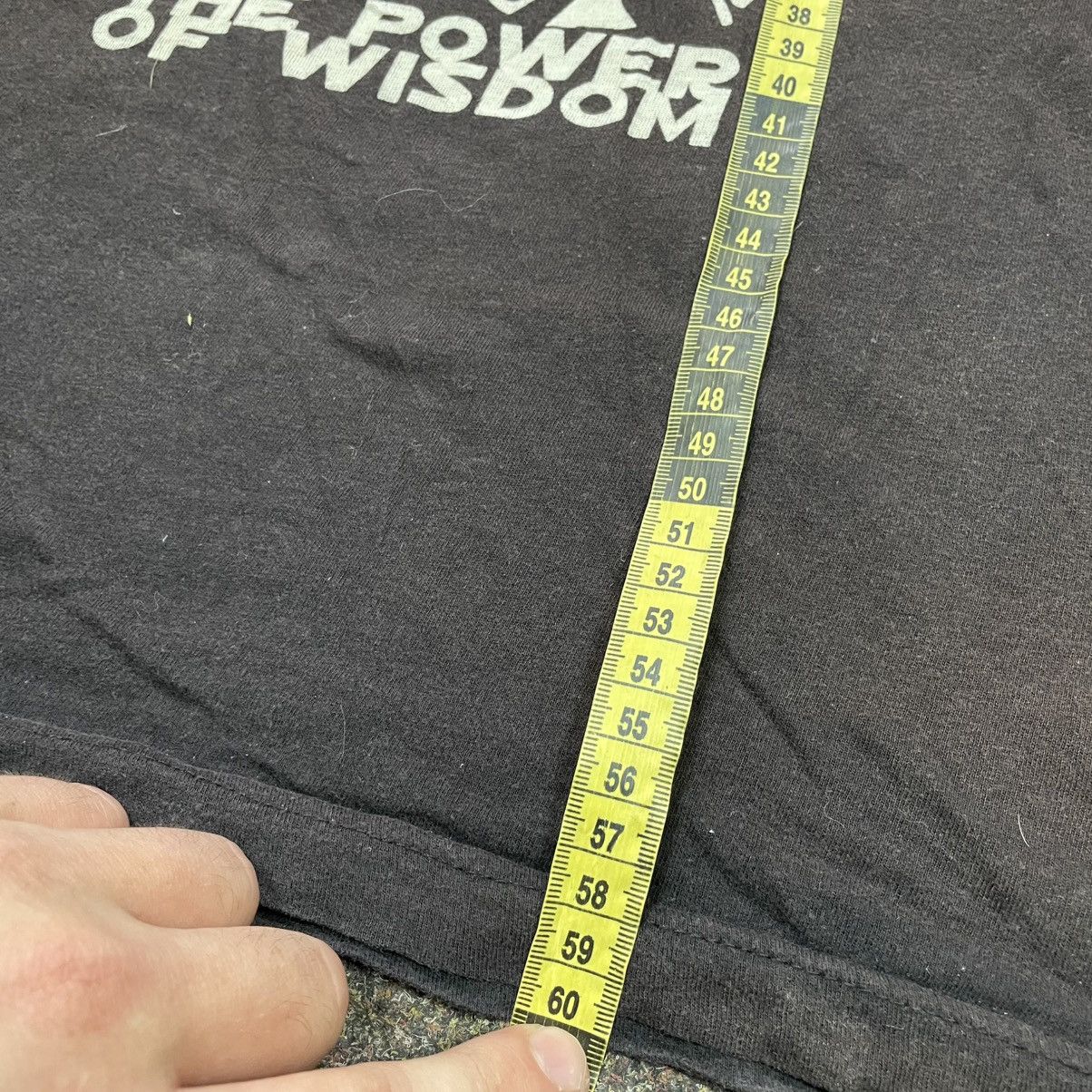 Vintage Vintage ADULT Humor “ The Power Of Wisdom “ Abstract slogan Size US S / EU 44-46 / 1 - 7 Thumbnail