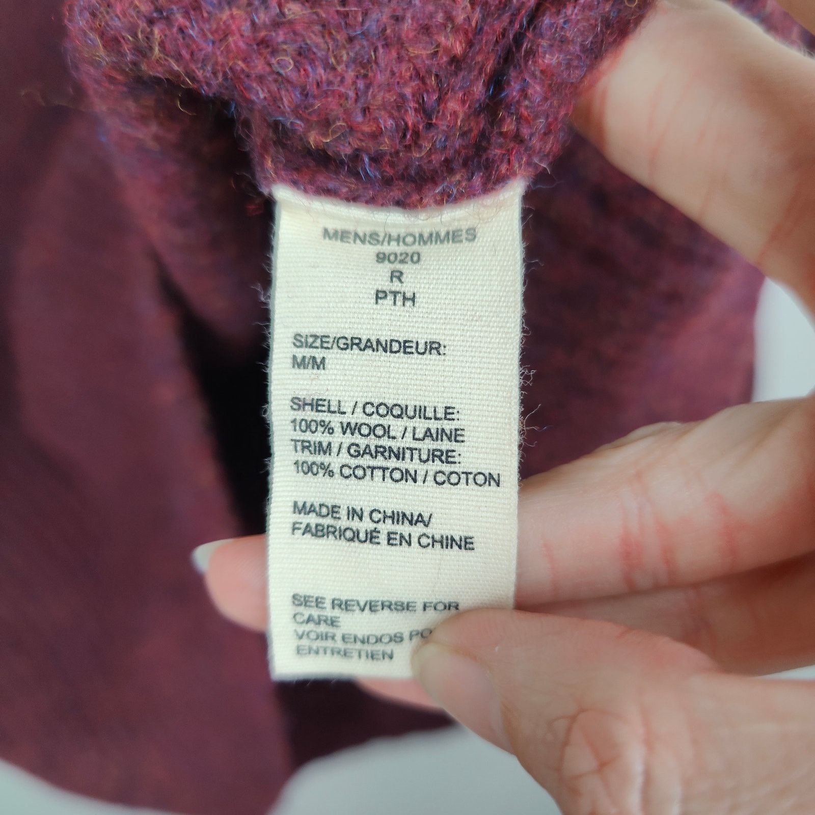 Woolrich Woolen Mills Woolrich Knit Henley Sweater Mens Medium Dark Red Thick Knit Size US M / EU 48-50 / 2 - 6 Thumbnail