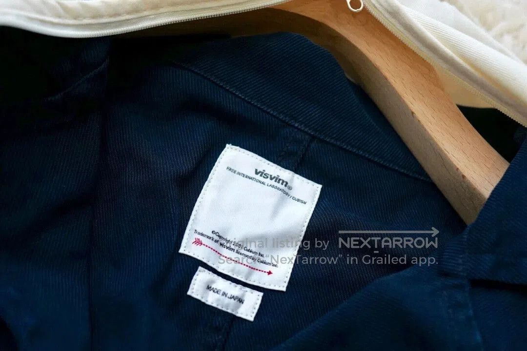 Visvim Blue Button-Up Shirt with 'PEERLESS' Print Size L. Size US L / EU 52-54 / 3 - 4 Thumbnail