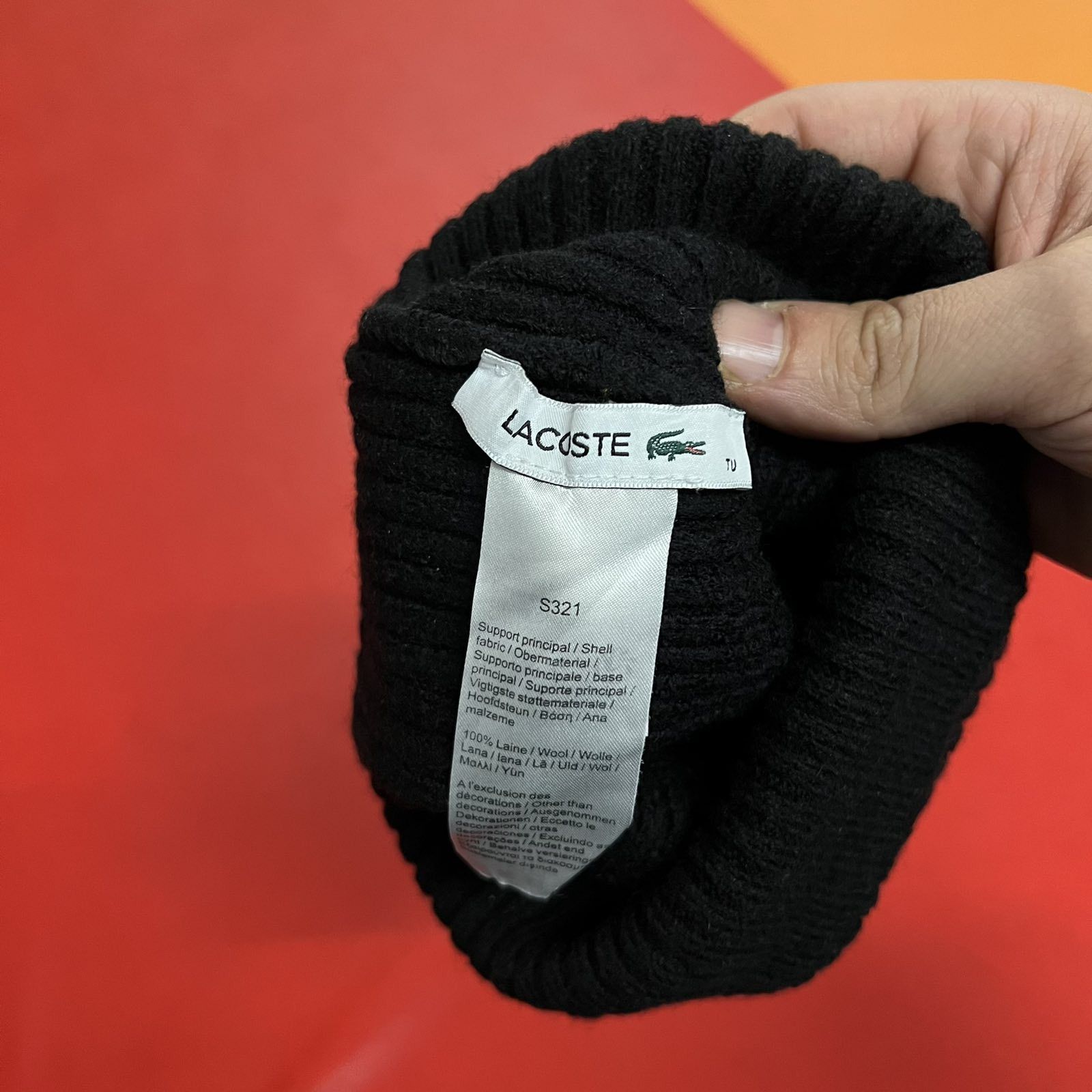 Lacoste × Vintage Lacoste Beanie Black Winter Wool Skate Y2k opium Size ONE SIZE - 4 Thumbnail