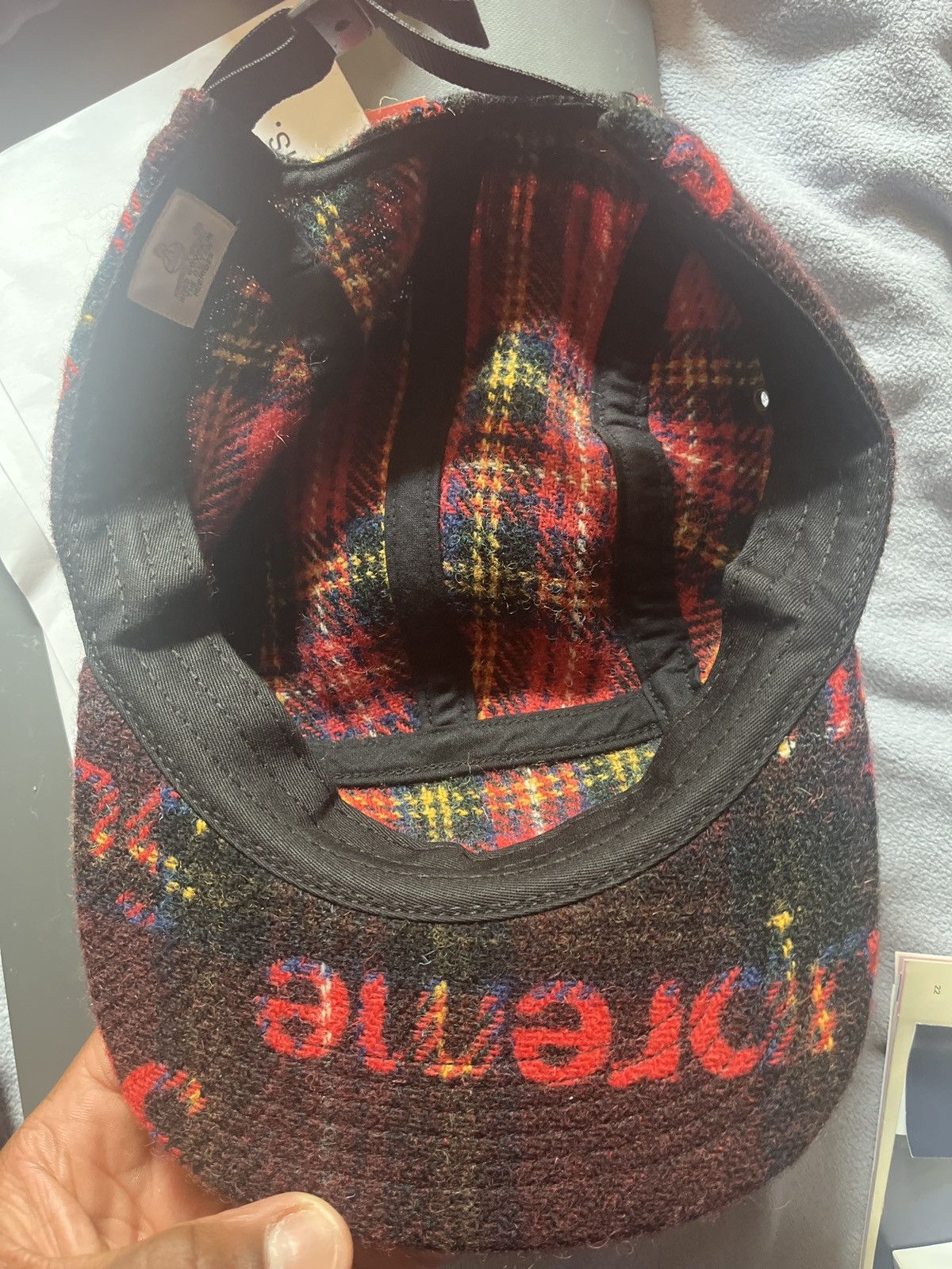 Supreme Supreme Tweed Camp Cap Red Size ONE SIZE - 4 Thumbnail