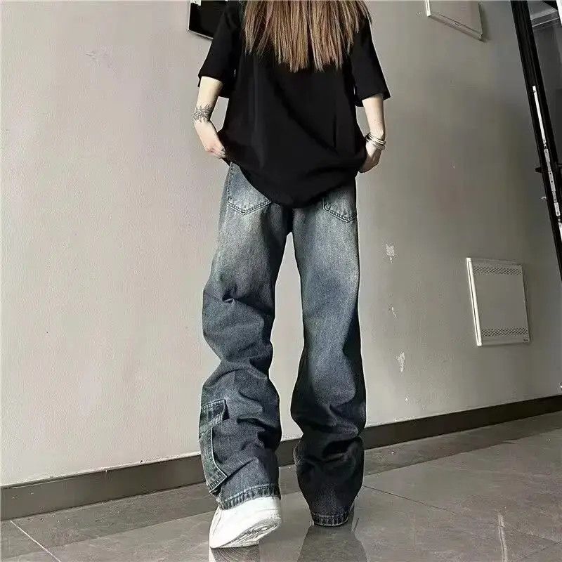 Japanese Brand Retro multi pocket straight leg jeans Size US 32 / EU 48 - 3 Thumbnail