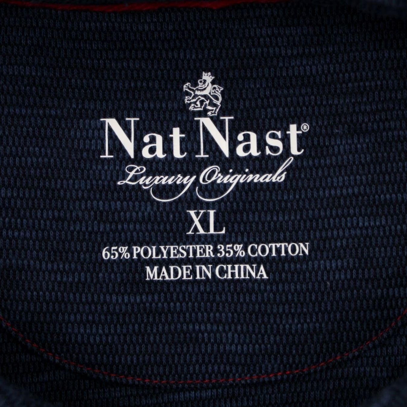 Nat Nast Nat Nast Polo Shirt Mens XL Blue w/ Red Trim Polyester/Cotton Short Sleeve Size US XL / EU 56 / 4 - 7 Thumbnail