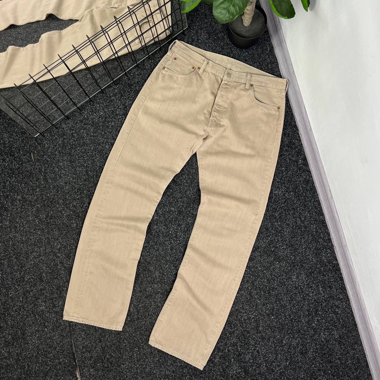 Levi's Y2k Levis 501 Denim Beige Jeans Pants Baggy Vintage Size US 36 / EU 52 - 2 Thumbnail