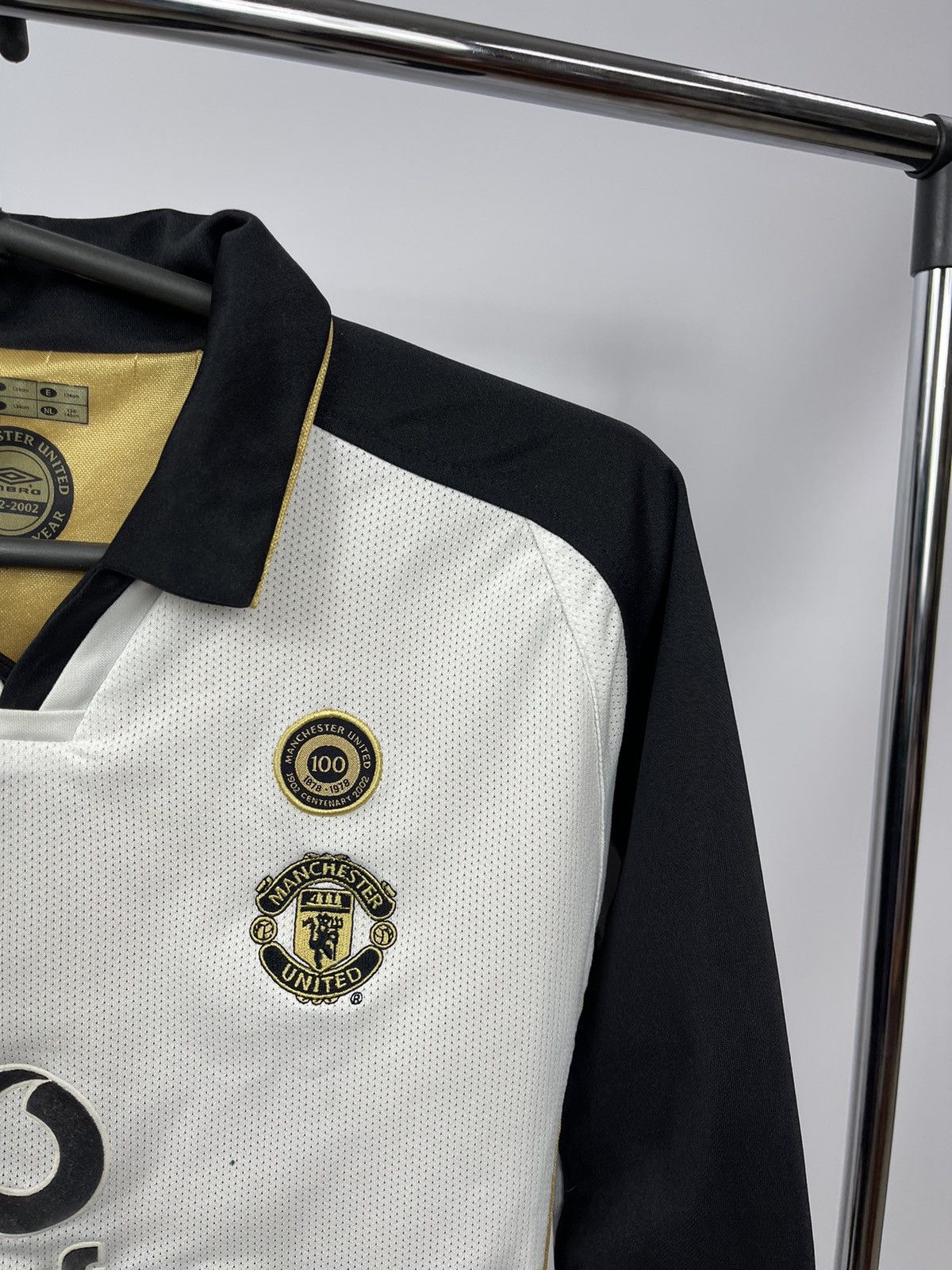 REVERSIBLE Manchester United 2001 2002 away jersey Sz 134 cm