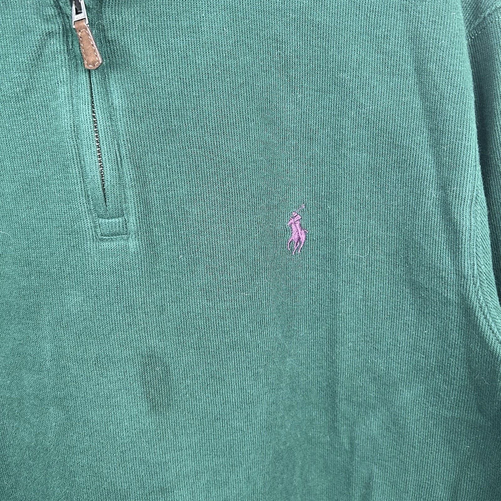 Ralph Lauren Ralph Lauren Polo Forest Green Quarter-Zip Crewneck Large Size US L / EU 52-54 / 3 - 4 Thumbnail